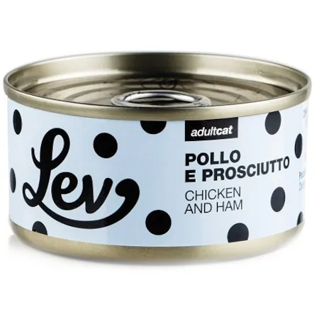 Lev gatto pollo e prosciutto lattina 70 gr