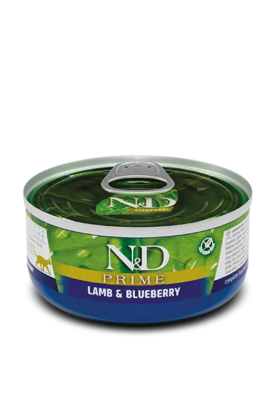 Nd cat prime agnello e mirtillo 70 gr