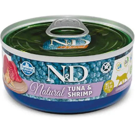 Nd cat natural tonno e gamberetti 140 gr