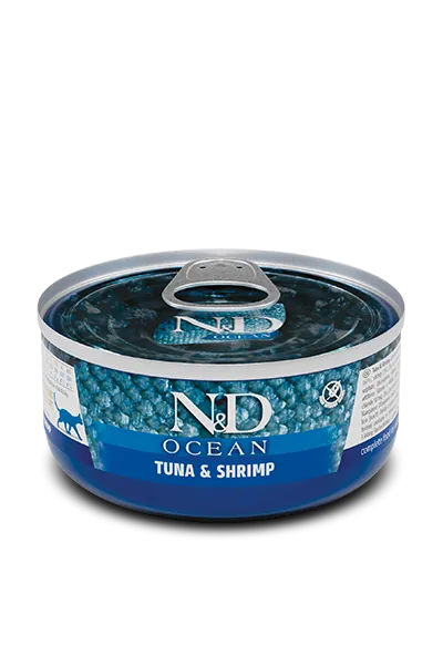 Nd cat ocean tonno e gamberetti 70 gr