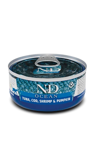 Nd cat ocean tonno e gamberetti zucca 70 gr