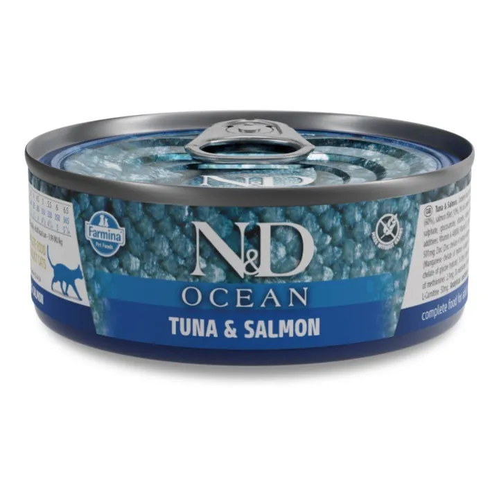 Nd cat ocean tonno e salmone 70 gr