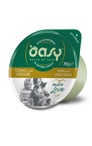 Oasy cat more love tonno e verdure cup 70 gr
