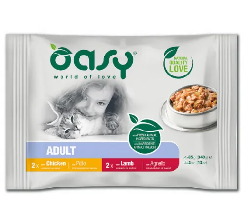 Oasy cat bocconcini carne multipack 4 x 85 gr