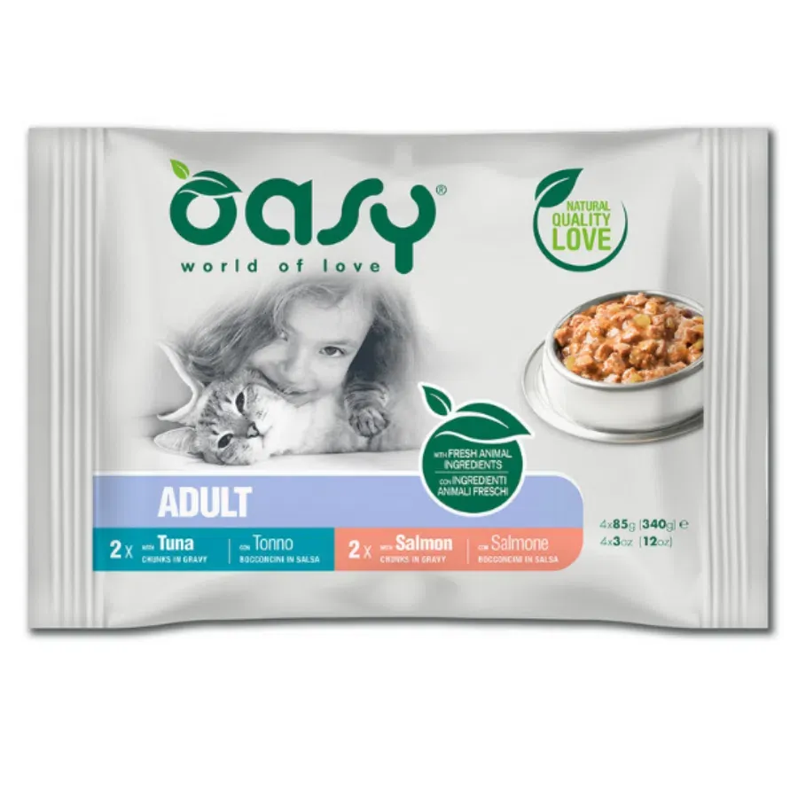 Oasy cat bocconcini pesce multipack 4 x 85 gr