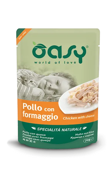 Oasy cat pollo e formaggio bustina 70 gr