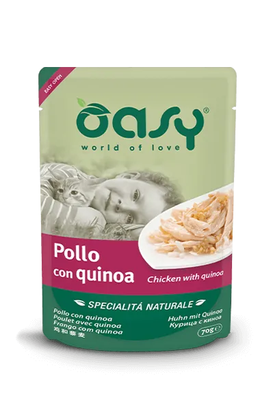 Oasy cat pollo e quinoa Jelly  bustina 70 gr