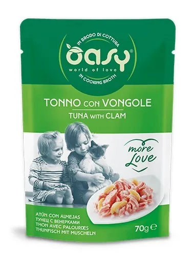 Oasy cat more love tonno e vongole bustina 70 gr