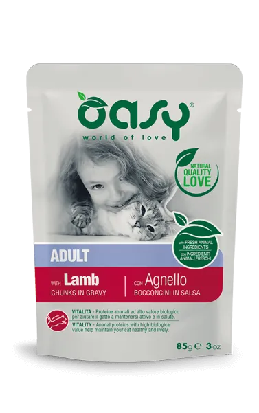 Oasy cat bocconcini agnello bustina 85 gr