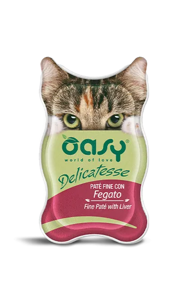 Oasy cat delicatesse pate' fegato vaschetta 85 gr