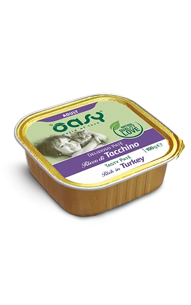 Oasy cat pate' tacchino vaschetta 100 gr