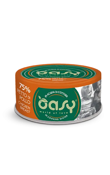 Oasy cat more love petto di pollo lattina 70 gr