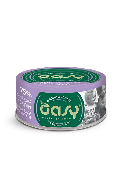 Oasy cat more love gattini pollo e uova lattina 70 gr