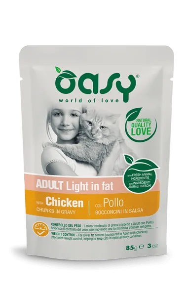 Oasy cat bocconcini light bustina 85 gr