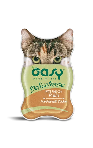 Oasy cat delicatesse pate' pollo vaschetta 85 gr
