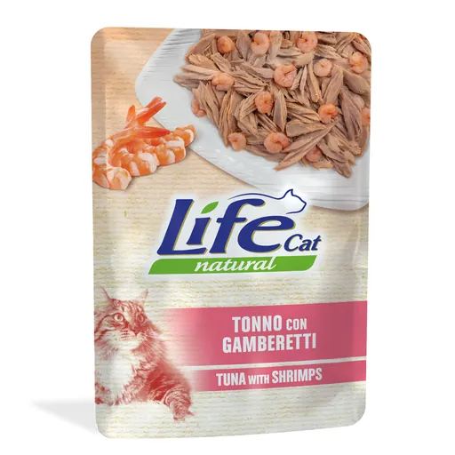 Life cat tonno vongole e gamberetti bustina 70 gr