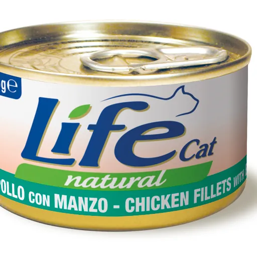Life cat pollo e manzo lattina 85 gr