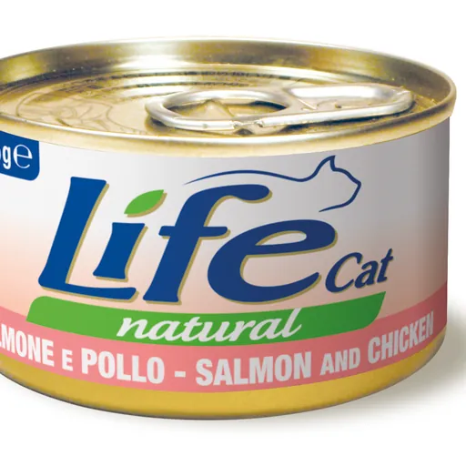 Life cat salmone e pollo lattina 85 gr