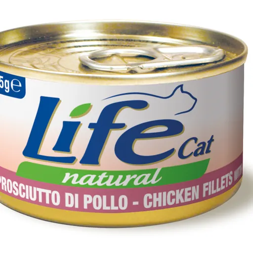 Life cat pollo e prosciutto lattina 85 gr