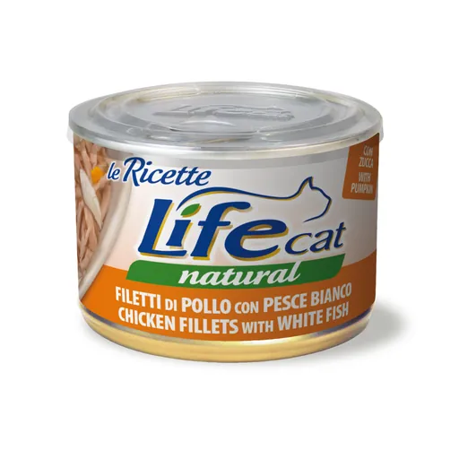 Life cat pollo e pesce bianco lattina 150 gr