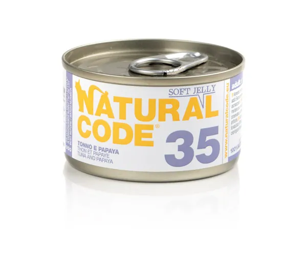 Natural code gatto tonno e papaya lattina 85 gr