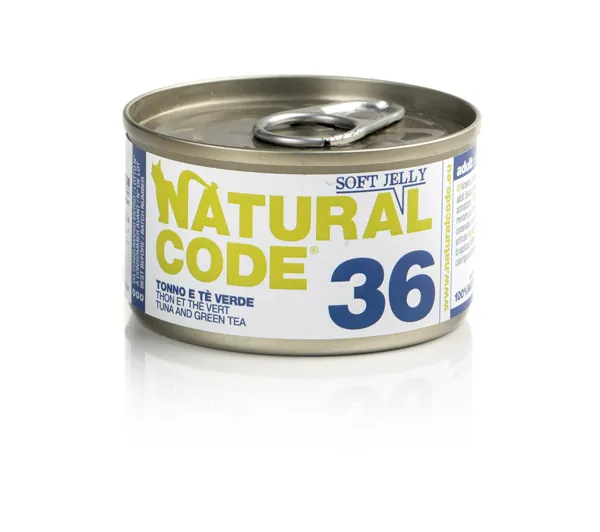 Natural code gatto tonno e te' verde lattina 85 gr