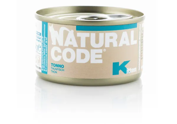 Natural code gatto kitten tonno lattina 85 gr