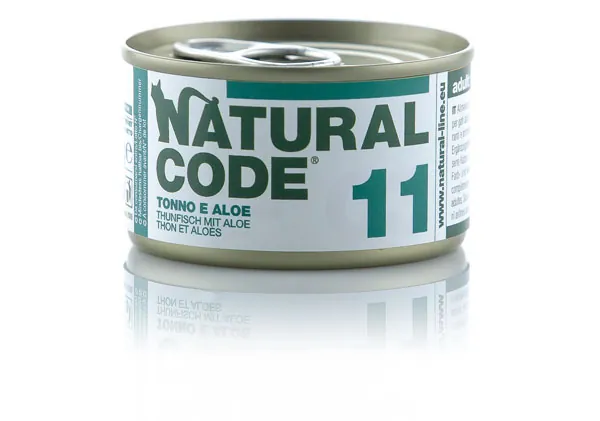 Natural code gatto tonno e aloe lattina 85 gr