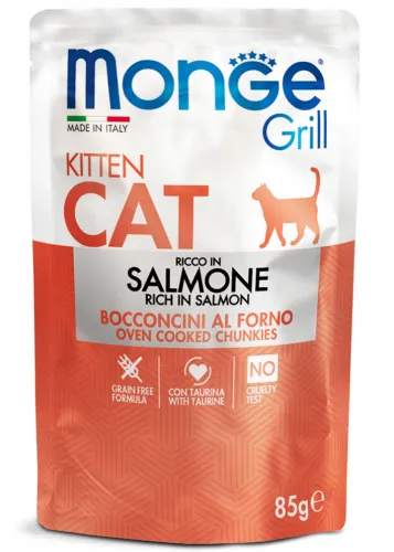Grill cat kitten salmone bustina 85 gr
