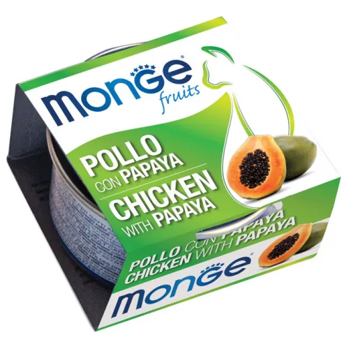 Monge cat fruit pollo e papaya lattina 80 gr