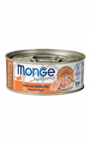 Monge supreme sterilized tonno e granchio lattina 80 gr