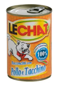 Lechat bocconcini pollo e tacchino lattina 720 gr