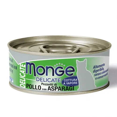 Monge cat delicate pollo e asparagi lattina 80 gr
