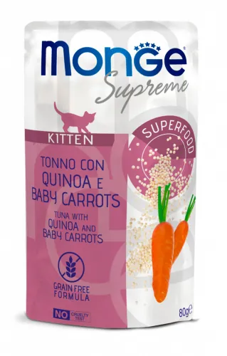 Monge supreme kitten tonno quinoa e carote bustina 80 gr