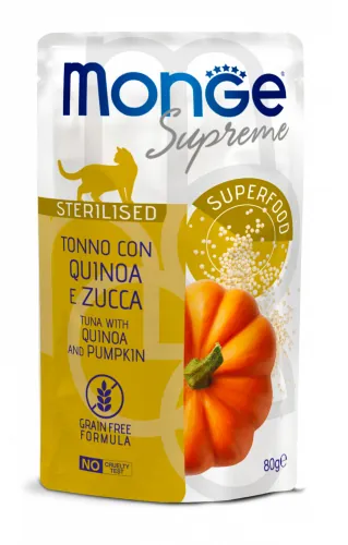 Monge supreme sterilized tonno quinoa e zucca bustina 80 gr