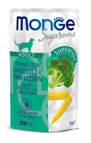 Monge supreme adult tonno broccoli e mais bustina 80 gr