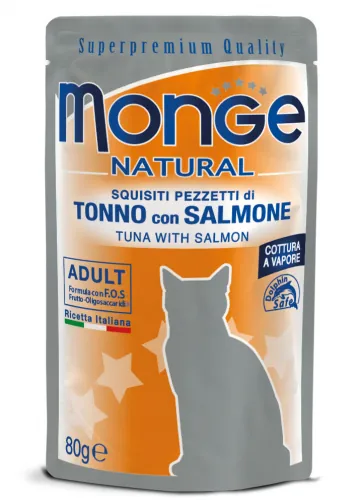 Monge cat tonno e salmone bustina 80 gr