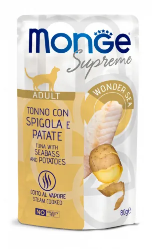 Monge supreme adult tonno spigola e patate bustina 80 gr