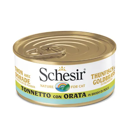 Schesir gatto tonnetto e orata in brodo lattina 70 gr