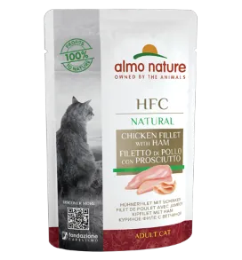 Hfc cat natural pollo e prosciutto bustina 55 gr