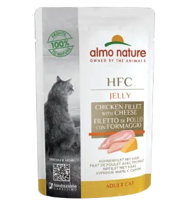 Hfc cat jelly filetti di pollo e formaggio bustina 55 gr