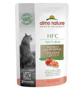 Hfc cat natural salmone e zucca bustina 55 gr