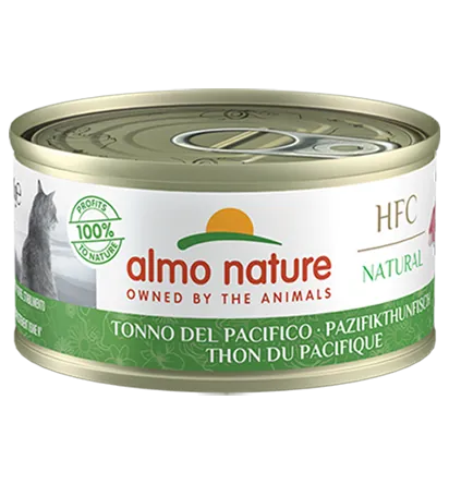 Hfc cat natural tonno pacifico lattina 70 gr