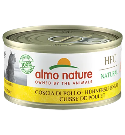Hfc cat natural coscia di pollo lattina 70 gr