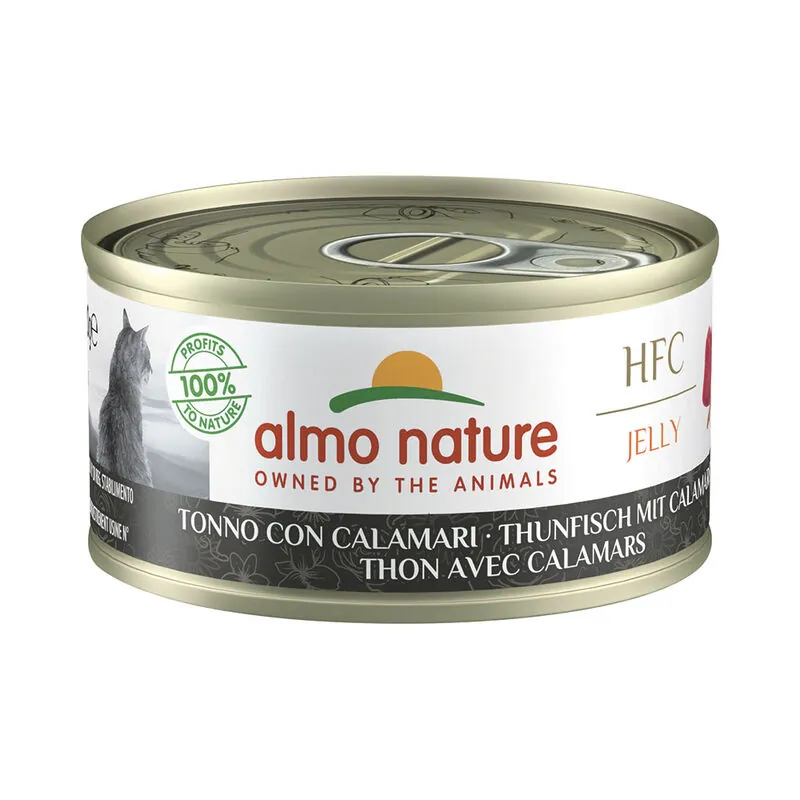 Hfc cat jelly cat tonno e calamari lattina 70 gr