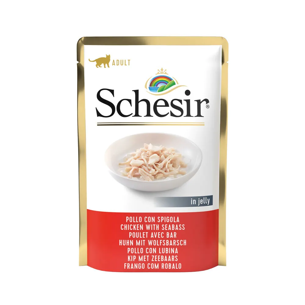 Schesir gatto pollo e spigola jelly bustina 70 gr