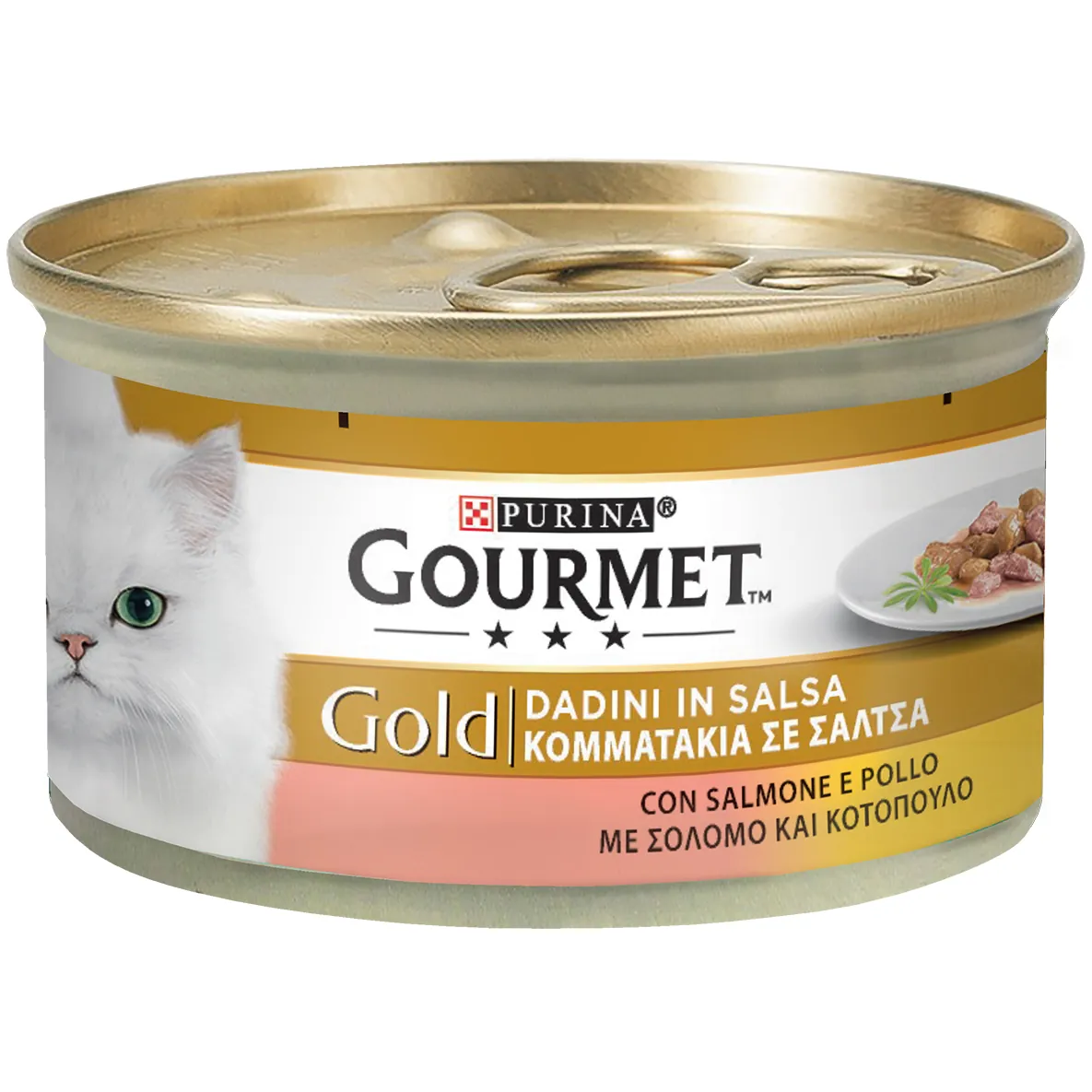 Gourmet gold dadini salmone e pollo 85 gr