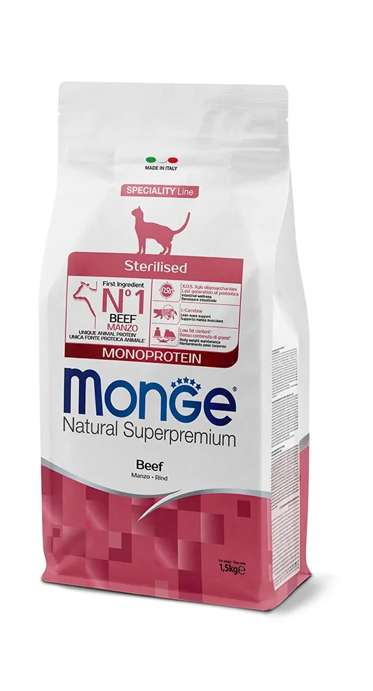 Monge cat sterilized manzo 1,5 kg