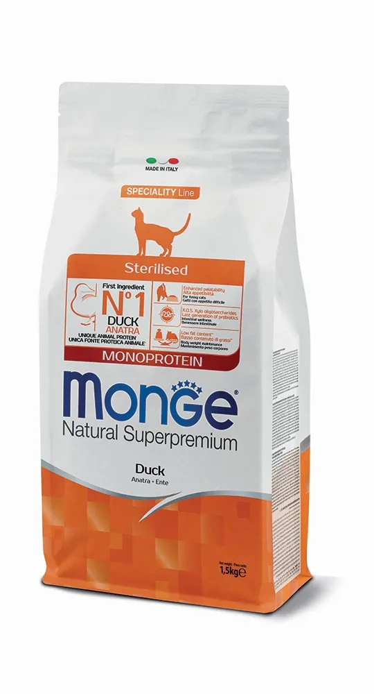 Monge cat sterilized anatra 1,5 kg