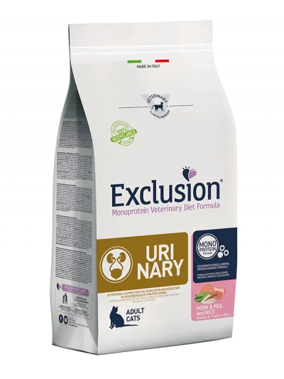 Exclusion cat urinary maiale e riso 1,5 kg